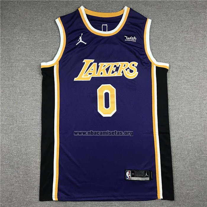 Camiseta Los Angeles Lakers Russell Westbrook NO 0 Statement 2021-22 Violeta